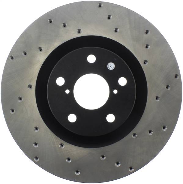 StopTech - StopTech Sport Cross Drilled Brake Rotor Front Left 128.44170L