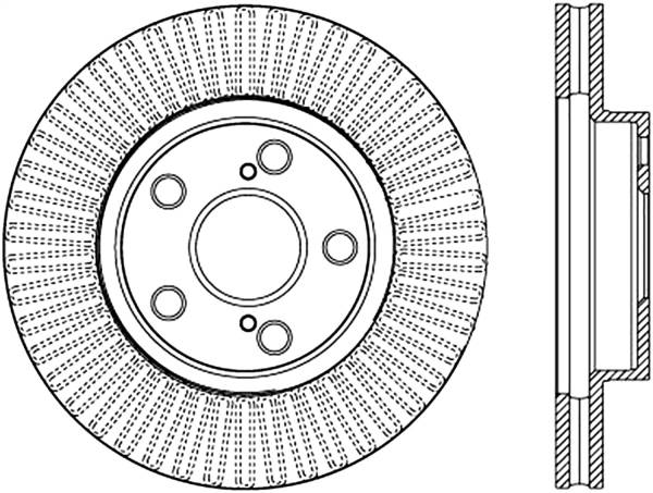 Stoptech - StopTech Sport Cross Drilled Brake Rotor Front Right 128.44172R