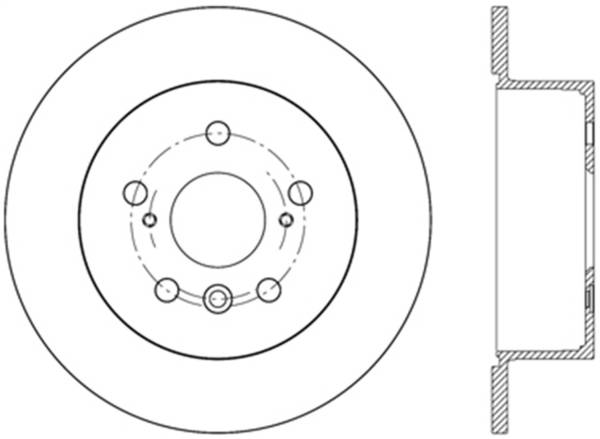 Stoptech - StopTech Sport Cross Drilled Brake Rotor Rear Right 128.44188R