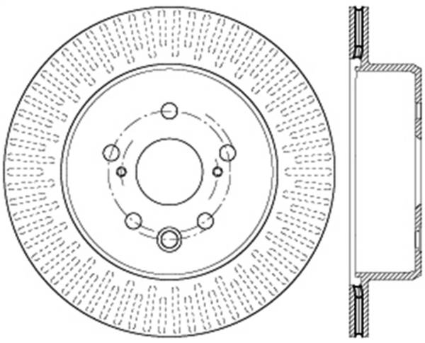 Stoptech - StopTech Sport Cross Drilled Brake Rotor Rear Right 128.44189R