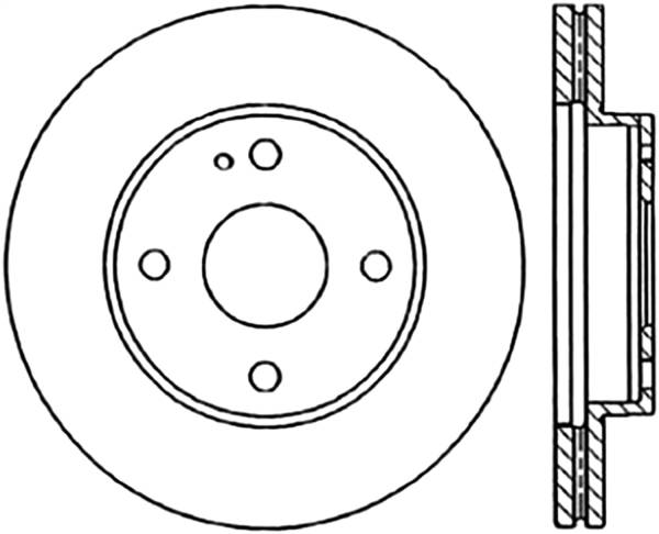 Stoptech - StopTech Sport Cross Drilled Brake Rotor Front Left 128.45039L