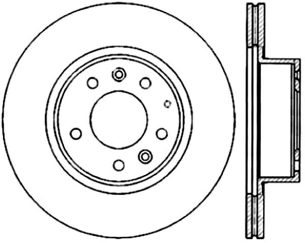 Stoptech - StopTech Sport Cross Drilled Brake Rotor Front Left 128.45051L