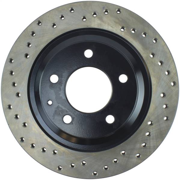 StopTech - StopTech Sport Cross Drilled Brake Rotor; Rear Right