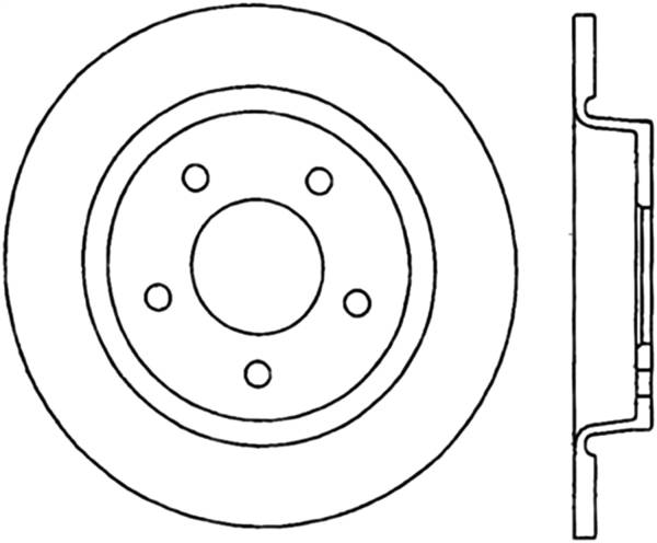 Stoptech - StopTech 04-10 Mazda3 Drilled Left Rear Rotor - 128.45067L