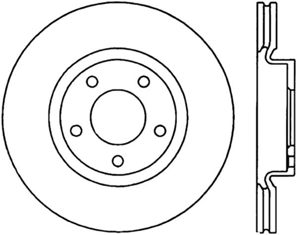 Stoptech - StopTech Sport Cross Drilled Brake Rotor Front Left 128.45069L