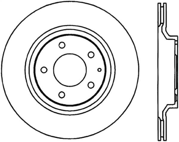 Stoptech - StopTech Sport Cross Drilled Brake Rotor Rear Right 128.45072R