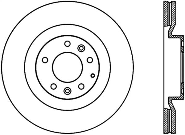 Stoptech - StopTech Sport Cross Drilled Brake Rotor Front Right 128.45080R