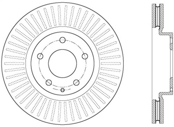 Stoptech - StopTech Performance Front Left Brake Rotor - 128.45084L