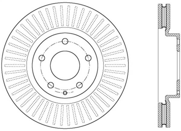 Stoptech - StopTech Sport Cross Drilled Brake Rotor Front Right 128.45084R