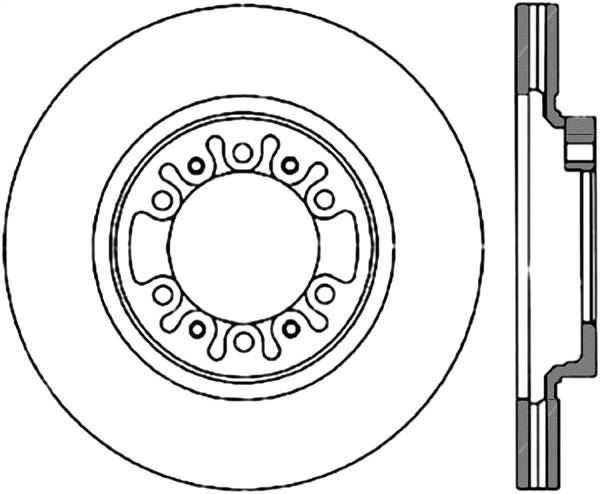 Stoptech - StopTech Sport Cross Drilled Brake Rotor Front Left 128.46040L