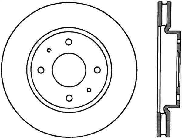 Stoptech - StopTech Sport Cross Drilled Brake Rotor Front Left 128.46070L