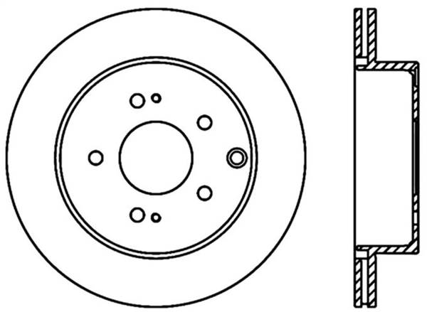 Stoptech - StopTech Sport Cross Drilled Brake Rotor Rear Right 128.46072R