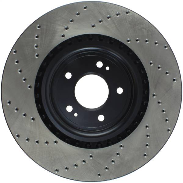 Stoptech - StopTech 08-16 Mitsubishi Lancer Sport Drilled Left Front Rotor - 128.46076L