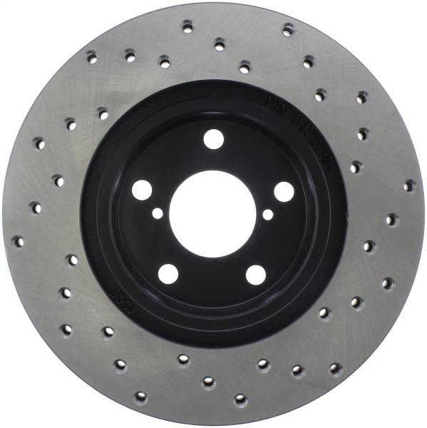 Stoptech - StopTech Sport Cross Drilled Brake Rotor Front Right 128.47010R