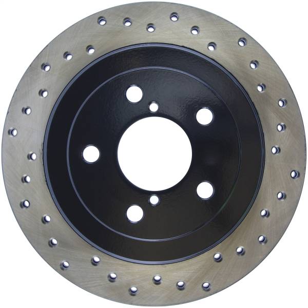 Stoptech - StopTech Sport Cross Drilled Brake Rotor Rear Left 128.47013L