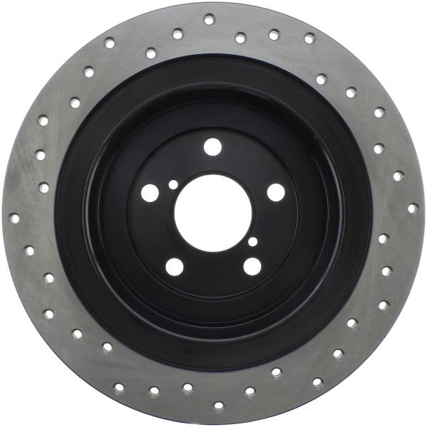 Stoptech - StopTech Sport Cross Drilled Brake Rotor Rear Left 128.47017L