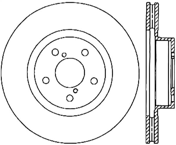 Stoptech - StopTech Sport Cross Drilled Brake Rotor Front Right 128.47024R