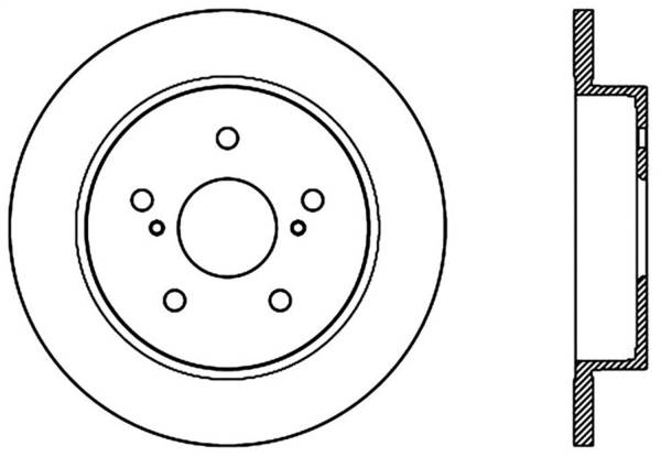 Stoptech - StopTech Sport Cross Drilled Brake Rotor Rear Left 128.48015L