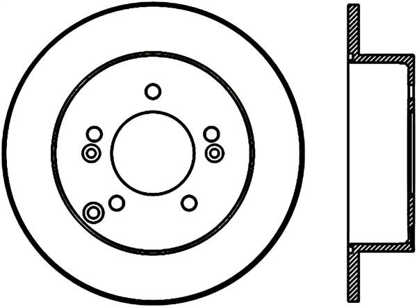 Stoptech - StopTech Sport Cross Drilled Brake Rotor Front Left 128.50024L