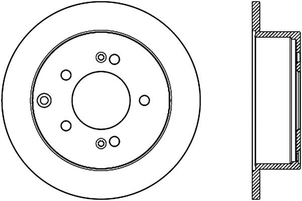 Stoptech - StopTech Sport Cross Drilled Brake Rotor Rear Left 128.50027L