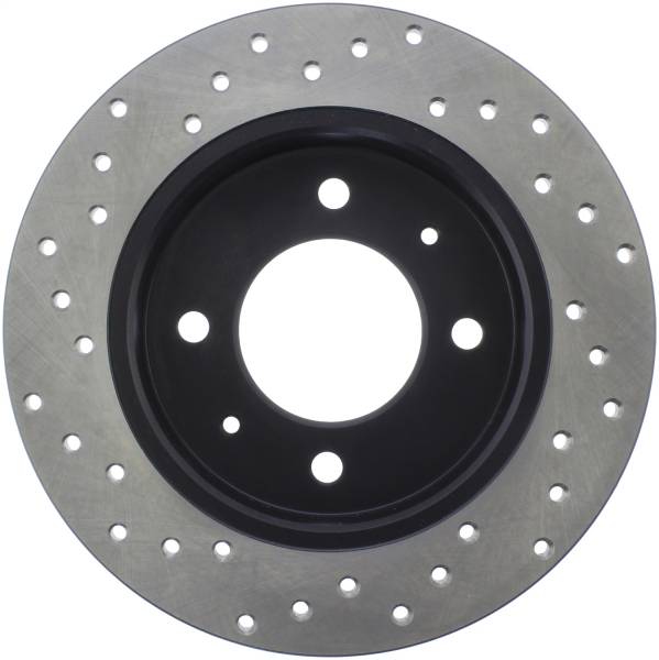 Stoptech - StopTech Sport Cross Drilled Brake Rotor Rear Left 128.51006L