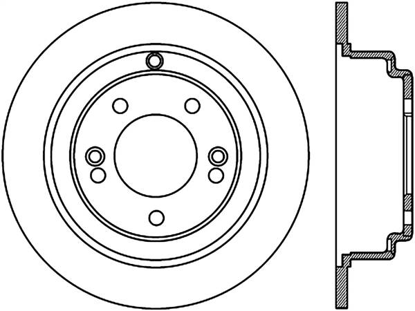 Stoptech - StopTech Sport Cross Drilled Brake Rotor Rear Left 128.51037L