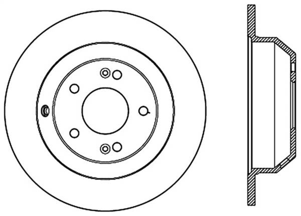 Stoptech - StopTech Sport Cross Drilled Brake Rotor Rear Left 128.51039L