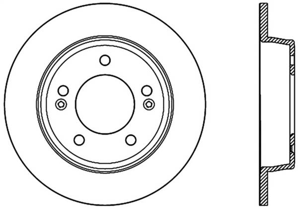 Stoptech - StopTech 15-17 Hyundai Elantra Drilled Rear Left Rotor - 128.51043L