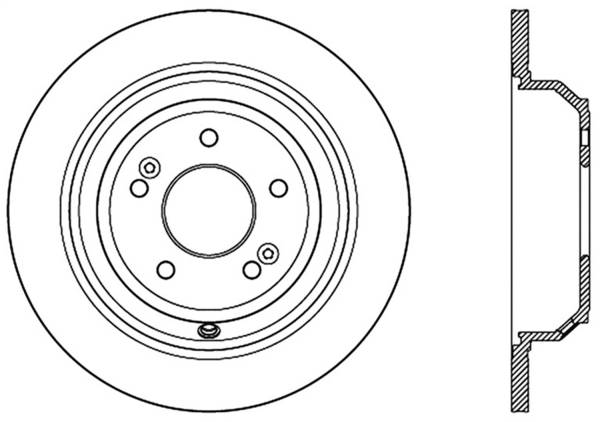 Stoptech - StopTech Sport Cross Drilled Brake Rotor Rear Right 128.51045R