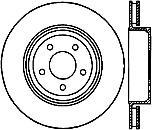 Stoptech - StopTech Sport Cross Drilled Brake Rotor Front Right 128.58001R