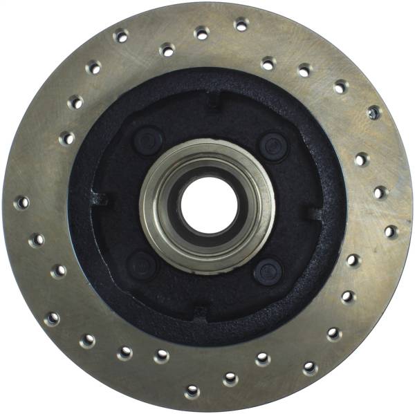 Stoptech - StopTech Sport Cross Drilled Brake Rotor Front Left 128.61008L