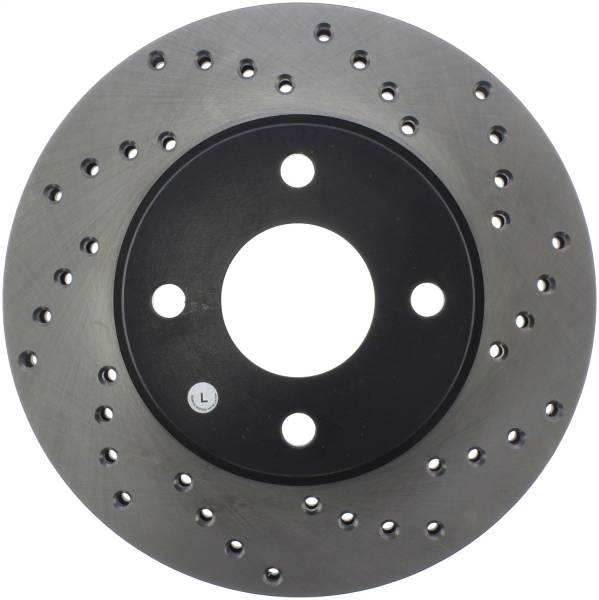 Stoptech - StopTech Sport Cross Drilled Brake Rotor Front Left 128.61048L