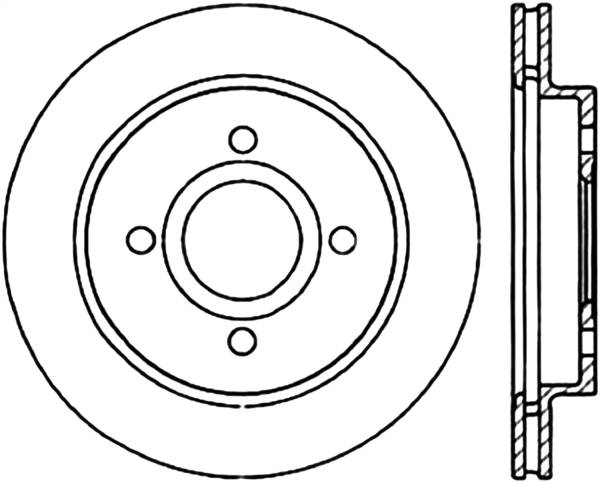 Stoptech - StopTech Sport Cross Drilled Brake Rotor Rear Right 128.61050R