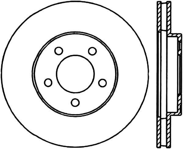 Stoptech - StopTech Sport Cross Drilled Brake Rotor Front Left 128.61051L