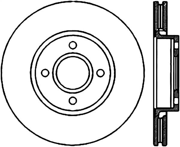 Stoptech - StopTech Sport Cross Drilled Brake Rotor Front Right 128.61056R