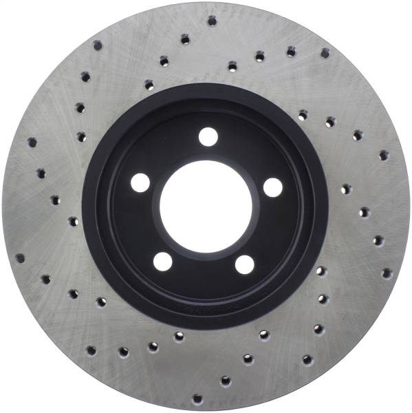 StopTech - StopTech Sport Cross Drilled Brake Rotor; Front Left