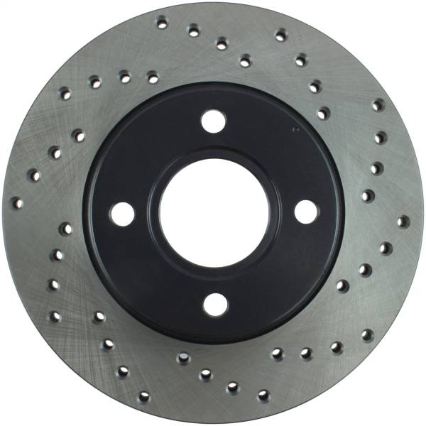 Stoptech - StopTech Sport Cross Drilled Brake Rotor Front Left 128.61061L