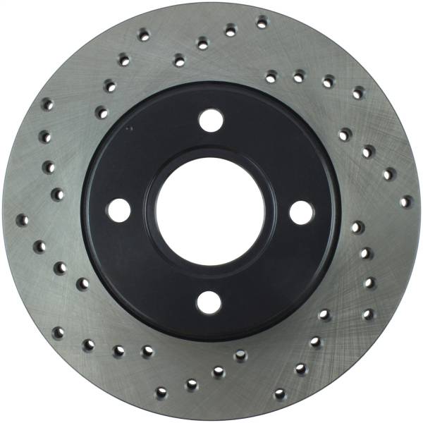 Stoptech - StopTech Sport Cross Drilled Brake Rotor Front Right 128.61061R