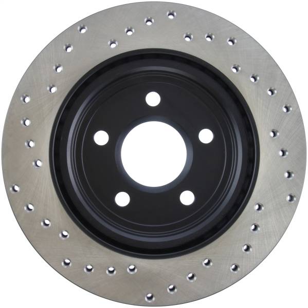 StopTech - StopTech Sport Cross Drilled Brake Rotor; Rear Left