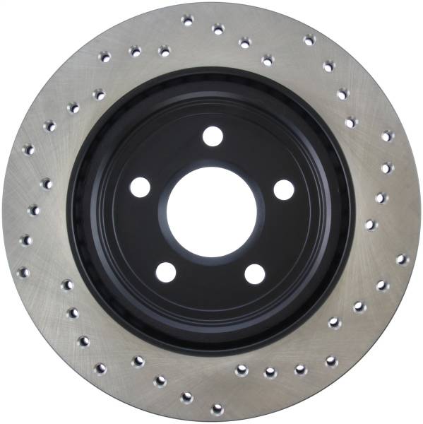 StopTech - StopTech Sport Cross Drilled Brake Rotor; Rear Right