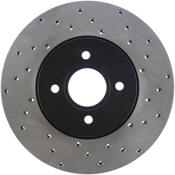 Stoptech - StopTech Sport Cross Drilled Brake Rotor Front Left 128.61071L