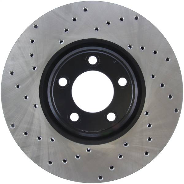 StopTech - StopTech Sport Cross Drilled Brake Rotor; Front Right