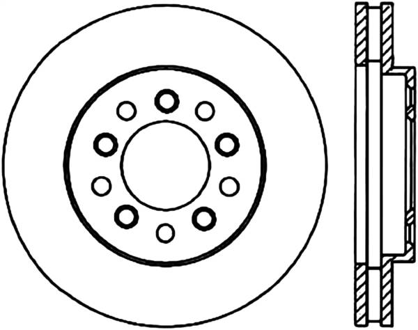 Stoptech - StopTech Sport Cross Drilled Brake Rotor Front Right 128.61078R