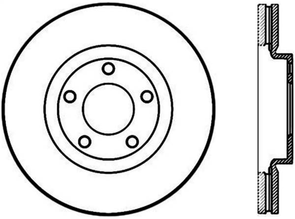 Stoptech - StopTech Sport Cross Drilled Brake Rotor Front Left 128.61092L