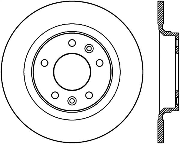 Stoptech - StopTech Sport Cross Drilled Brake Rotor Rear Right 128.61097R