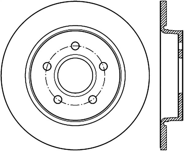 Stoptech - StopTech Sport Cross Drilled Brake Rotor Rear Right 128.61099R