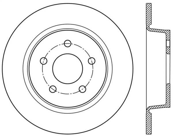 Stoptech - StopTech Sport Cross Drilled Brake Rotor Rear Right 128.61101R