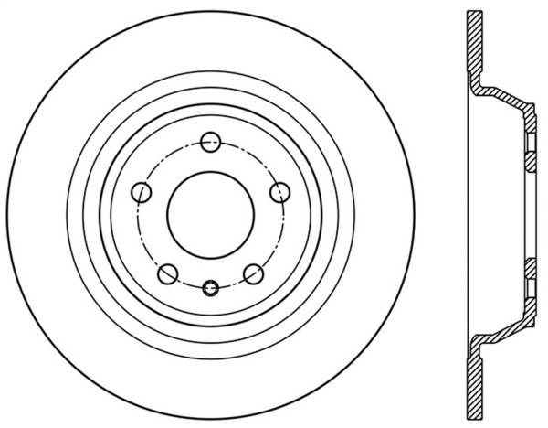 Stoptech - StopTech Sport Cross Drilled Brake Rotor Rear Right 128.61103R