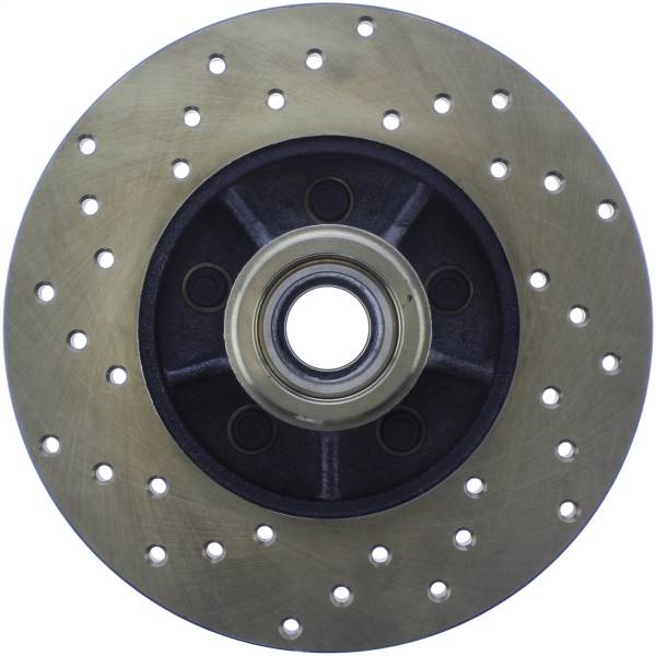 Stoptech - StopTech Sport Cross Drilled Brake Rotor Front Left 128.62018L