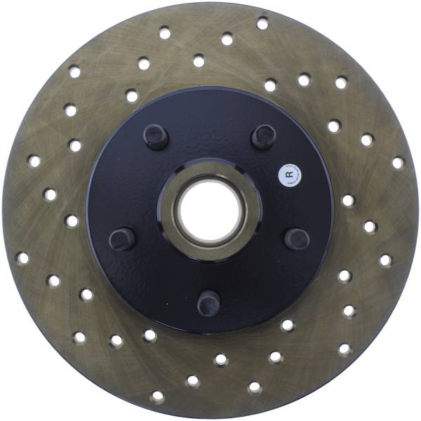 Stoptech - StopTech Sport Cross Drilled Brake Rotor Front Right 128.62018R